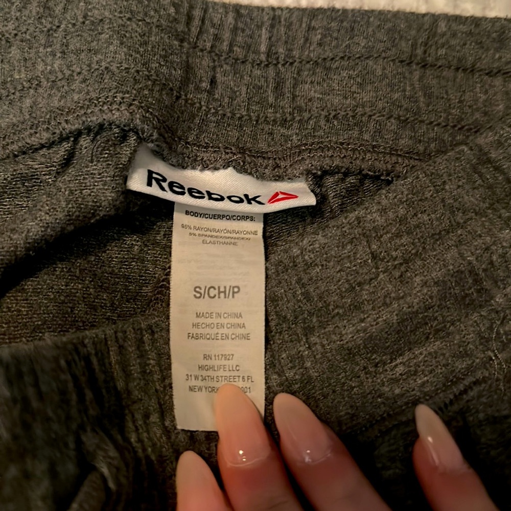 Dark Grey Reebok Drawstring Sweatpants - Picture 2 of 2